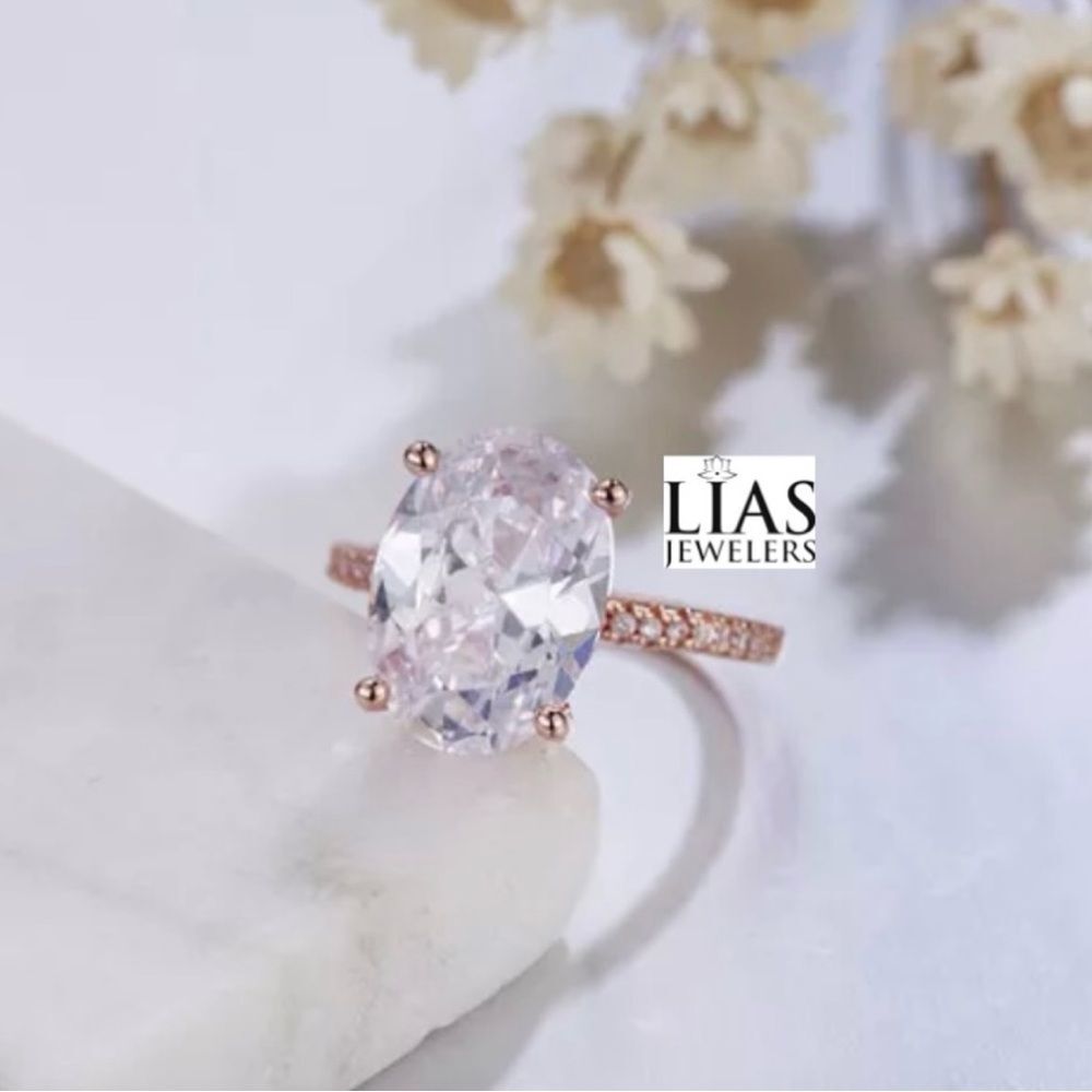 New 18k rose gold engagement ring Oval Cut Ring